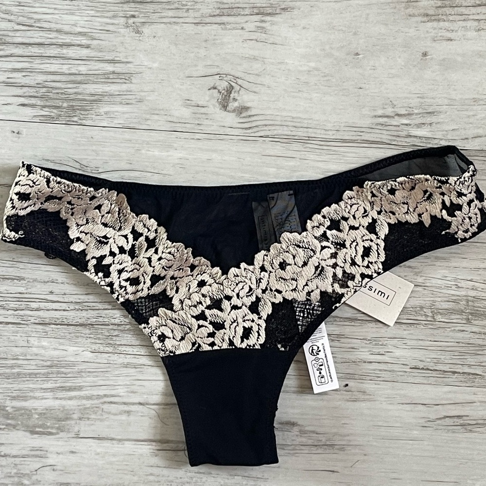 NWT Intimissimi Pretty black Flowers Panties Size Small - Picture 6 of 8